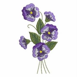 Elegant Pansy 06 machine embroidery designs