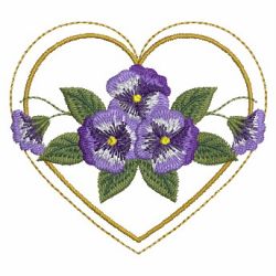 Elegant Pansy 07 machine embroidery designs