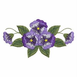 Elegant Pansy 08 machine embroidery designs