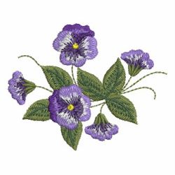 Elegant Pansy 09 machine embroidery designs