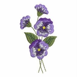 Elegant Pansy 11 machine embroidery designs