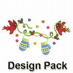Christmas Decorating Cardinals machine embroidery designs