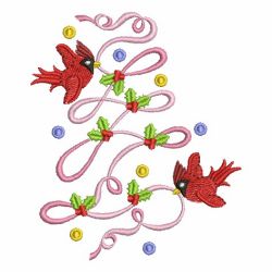 Christmas Decorating Cardinals 01 machine embroidery designs