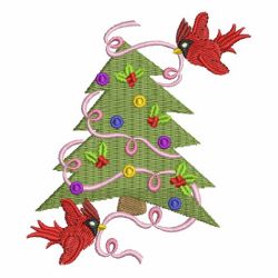 Christmas Decorating Cardinals 02 machine embroidery designs