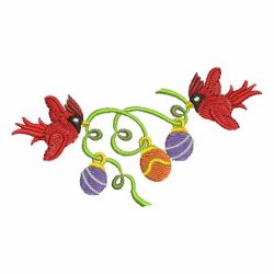 Christmas Decorating Cardinals 03 machine embroidery designs