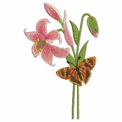 Elegant Pink Lily 03 machine embroidery designs