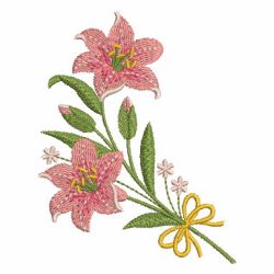 Elegant Pink Lily 09 machine embroidery designs