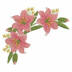 Elegant Pink Lily 10 machine embroidery designs