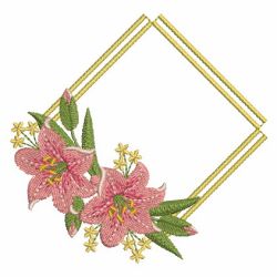 Elegant Pink Lily 11 machine embroidery designs