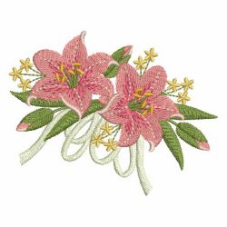 Elegant Pink Lily 12 machine embroidery designs