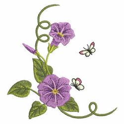 Elegant Morning Glory 01 machine embroidery designs