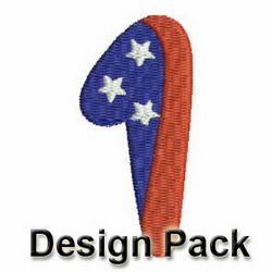 Patriotic Numbers machine embroidery designs