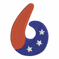 Patriotic Numbers 06 machine embroidery designs