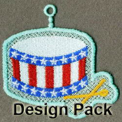 FSL Patriotic Ornaments machine embroidery designs