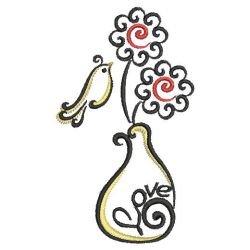 Ink Roses and Birds 11(Lg)