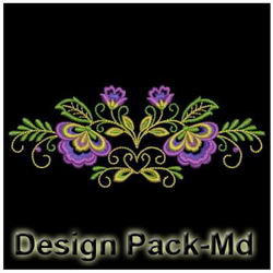 Artistic Flower Borders(Md) machine embroidery designs