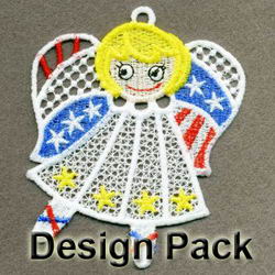 FSL Patriotic Angel Girl machine embroidery designs