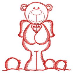 Redwork Christmas Angel Bears 03(Sm)