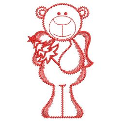 Redwork Christmas Angel Bears 05(Sm)