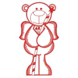 Redwork Christmas Angel Bears 09(Lg) machine embroidery designs