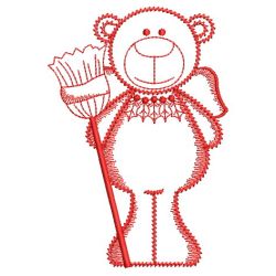 Redwork Christmas Angel Bears 10(Md) machine embroidery designs