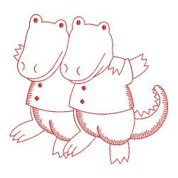 Redwork Good Friends 03(Lg) machine embroidery designs