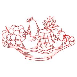 Redwork Fruits 02(Lg) machine embroidery designs