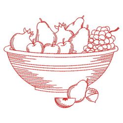 Redwork Fruits 04(Md) machine embroidery designs