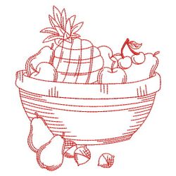 Redwork Fruits 05(Lg) machine embroidery designs