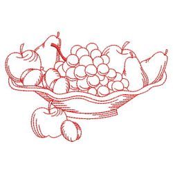 Redwork Fruits 06(Md) machine embroidery designs