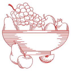 Redwork Fruits 08(Lg) machine embroidery designs