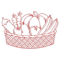Redwork Fruits 09(Md) machine embroidery designs