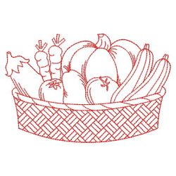 Redwork Fruits 09(Sm) machine embroidery designs