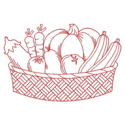 Redwork Fruits 09(Sm) machine embroidery designs