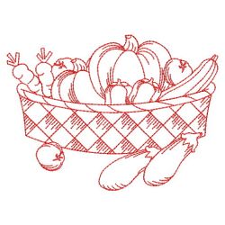 Redwork Fruits 10(Md) machine embroidery designs