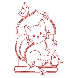 Kitten and Birds 01(Sm) machine embroidery designs