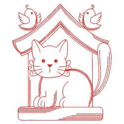 Kitten and Birds 03(Md) machine embroidery designs