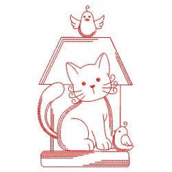 Kitten and Birds 05(Md) machine embroidery designs