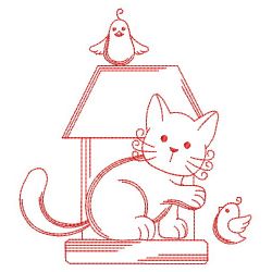Kitten and Birds 08(Md) machine embroidery designs