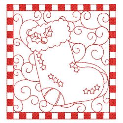 Christmas Redwork Quilts 01(Sm) machine embroidery designs