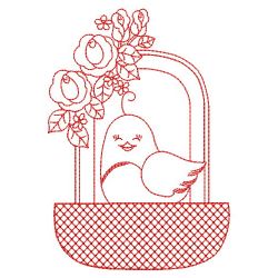 Cute Blue Birds Redwork 07(Lg) machine embroidery designs