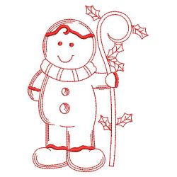 Christmas Gingerbread Redwork 1 07(Md) machine embroidery designs