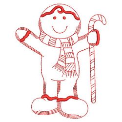 Christmas Gingerbread Redwork 1 10(Md)