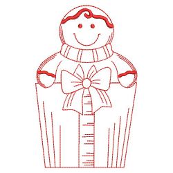 Christmas Gingerbread Redwork 2 07(Sm) machine embroidery designs