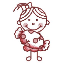 Stick Children 02(Md) machine embroidery designs