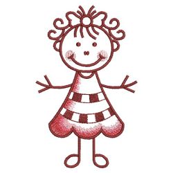 Stick Children 05(Lg) machine embroidery designs