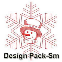 Snowmen Redwork Quilt(Sm) machine embroidery designs