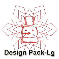 Snowmen Redwork Quilt(Lg) machine embroidery designs