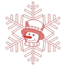 Snowmen Redwork Quilt 01(Md) machine embroidery designs