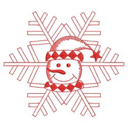 Snowmen Redwork Quilt 02(Lg)